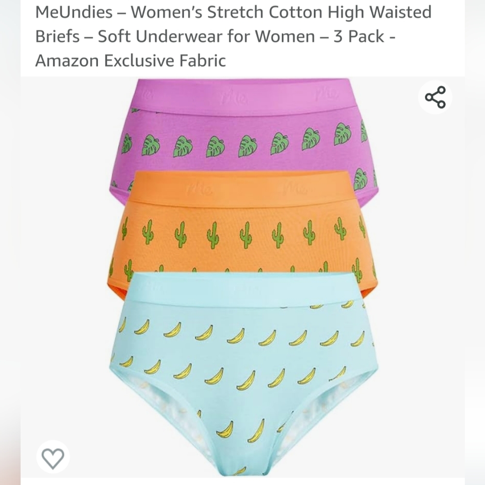 NEW 5 pack Organic Cotton High Waisted Panties XXL